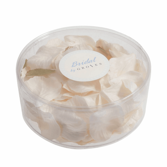 Cream/Ivory Polyester Rose Petals (Pack of 164)