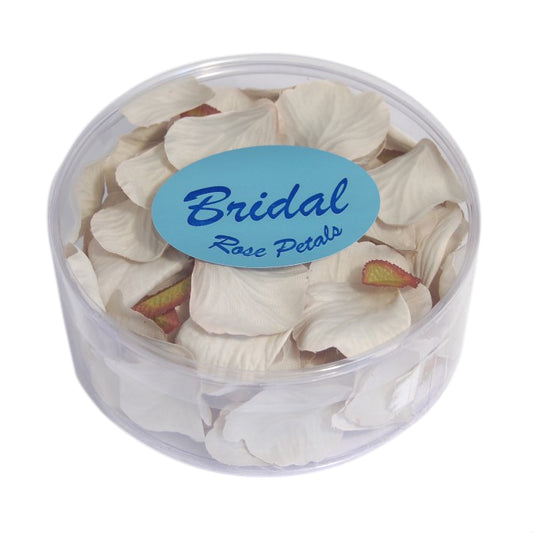 Grey fabric rose petals