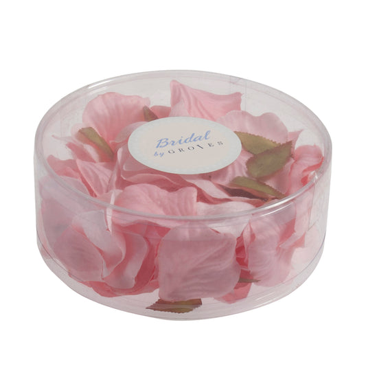 Pink fabric rose petals