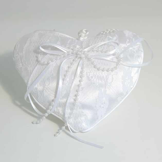 White heart-shaped dolly bag