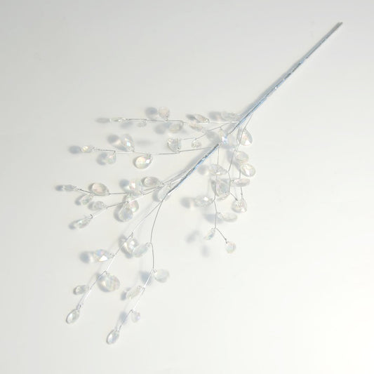 Iridescent clear jewel spray pick