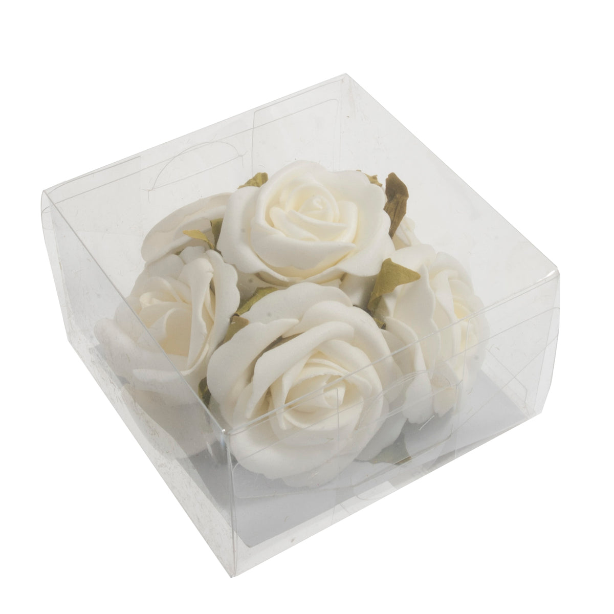 Box of cream foam rose heads