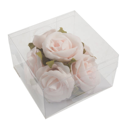 Box of pink foam rose heads