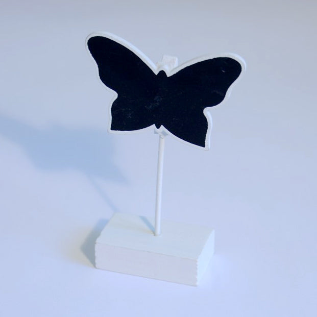 White butterfly place card holders