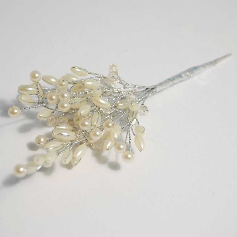 Ivory and silver pearl branch pick
