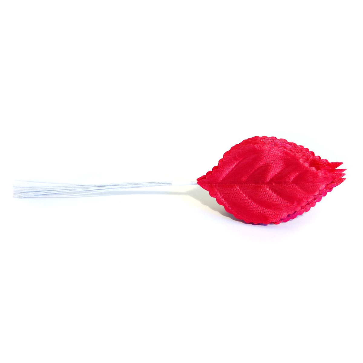 Hot Pink satin rose leaves