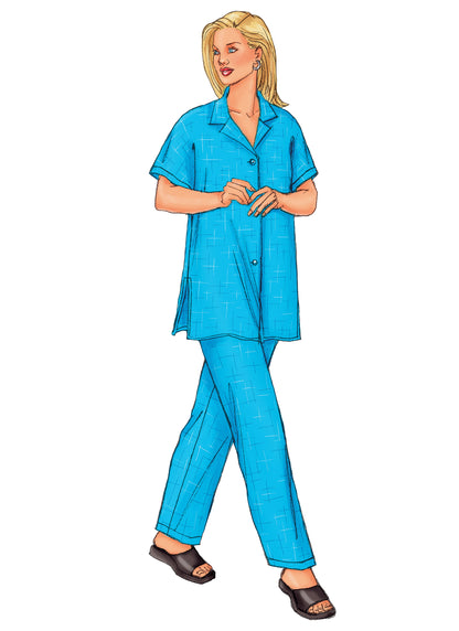 Butterick B3039 sewing pattern envelope showing a loose shirt