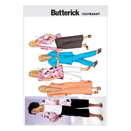 Butterick B3039 sewing pattern envelope showing a loose shirt