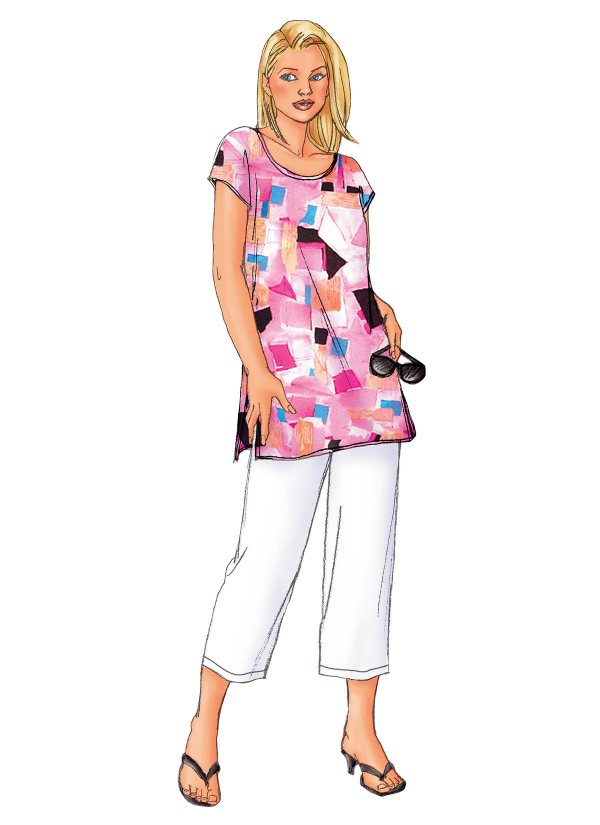 Butterick B3039 sewing pattern envelope showing a loose shirt