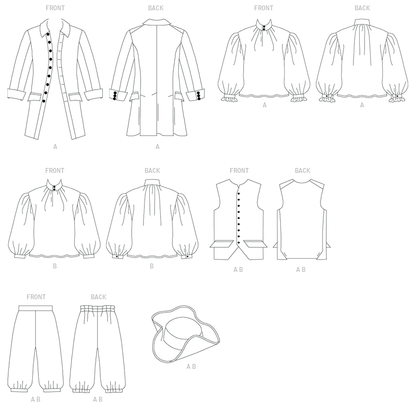 Butterick B3072 sewing pattern envelope showing a costume coat