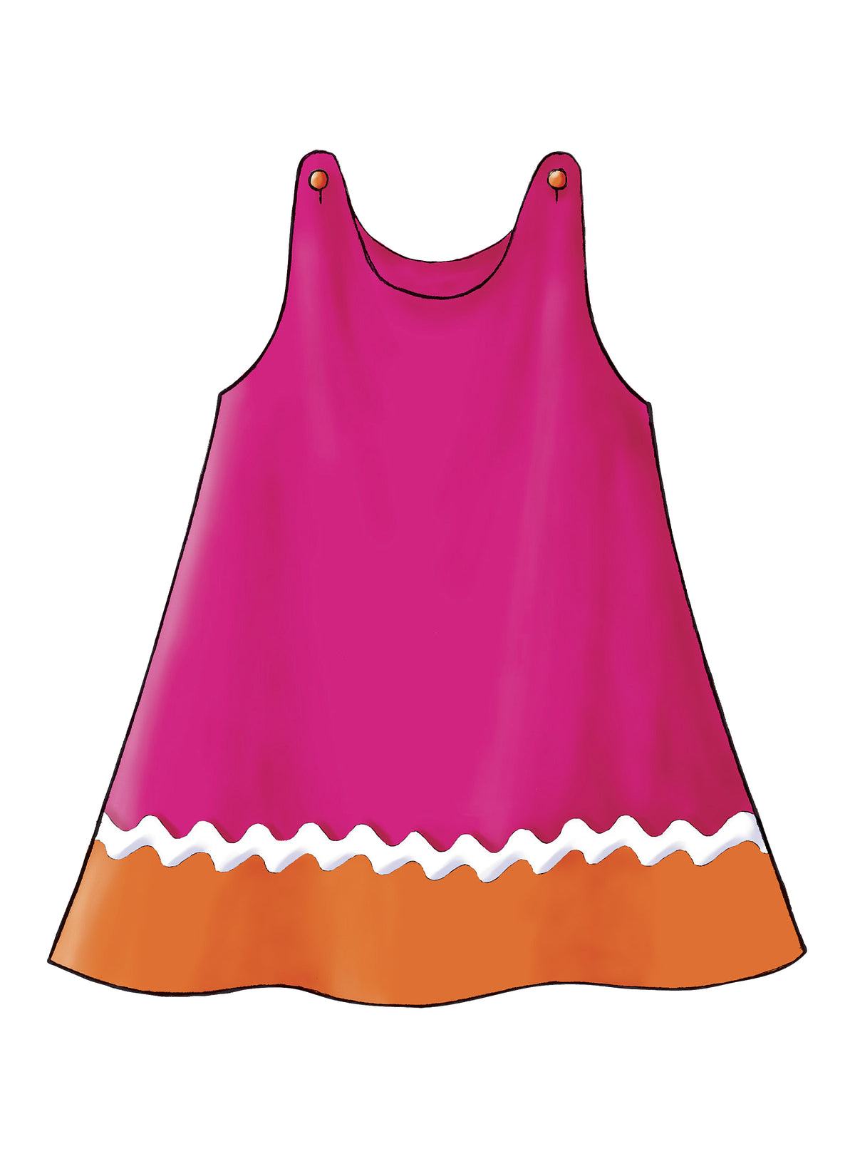 Butterick B3772 sewing pattern envelope showing the toddler dress designs
