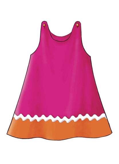 Butterick B3772 sewing pattern envelope showing the toddler dress designs