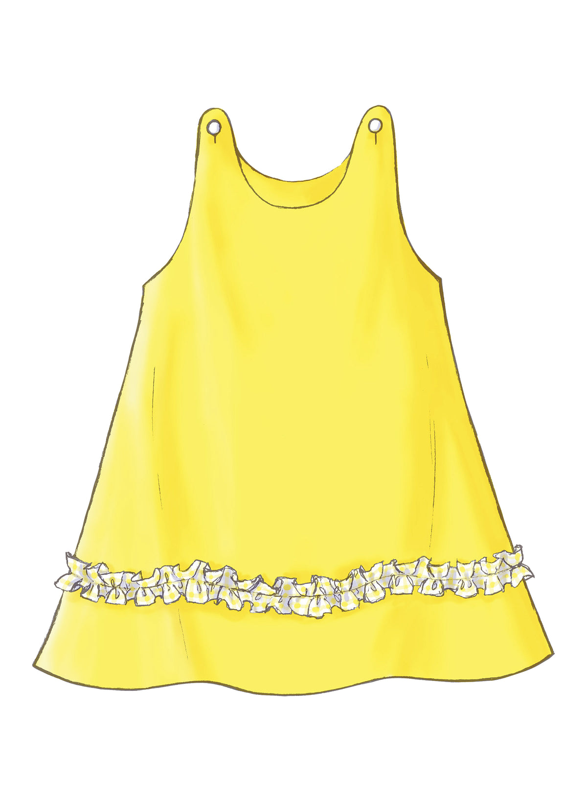 Butterick B3772 sewing pattern envelope showing the toddler dress designs