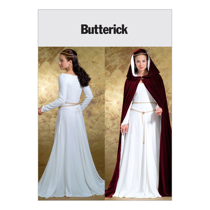 Butterick B4377 sewing pattern envelope showing the hooded cape costume designs