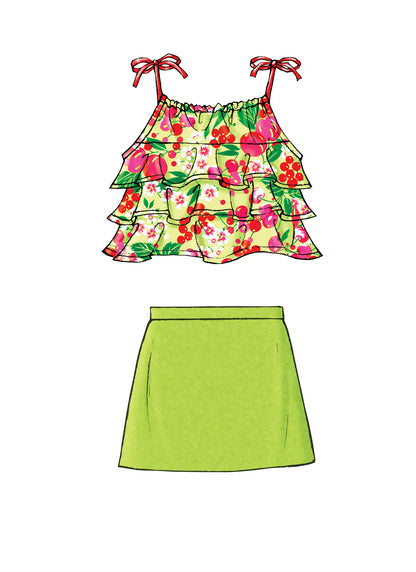 Butterick B4503 sewing pattern envelope showing the children's halter top designs