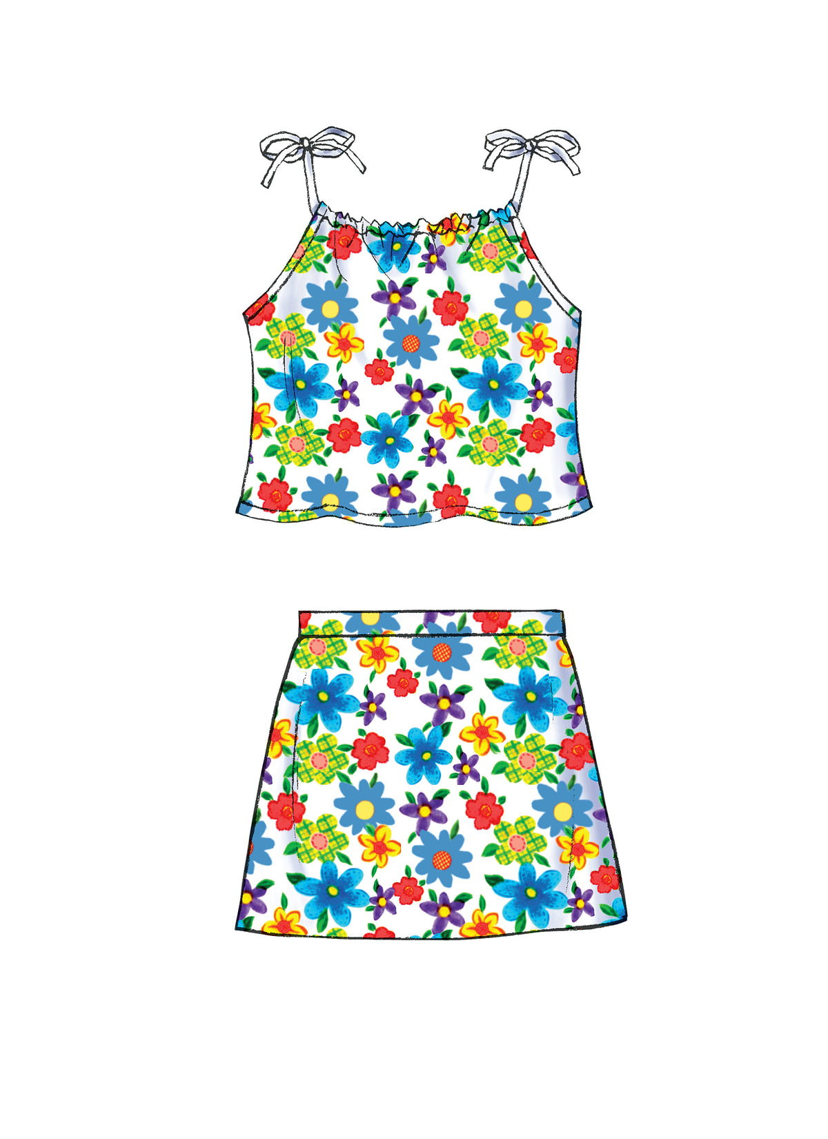 Butterick B4503 sewing pattern envelope showing the children's halter top designs