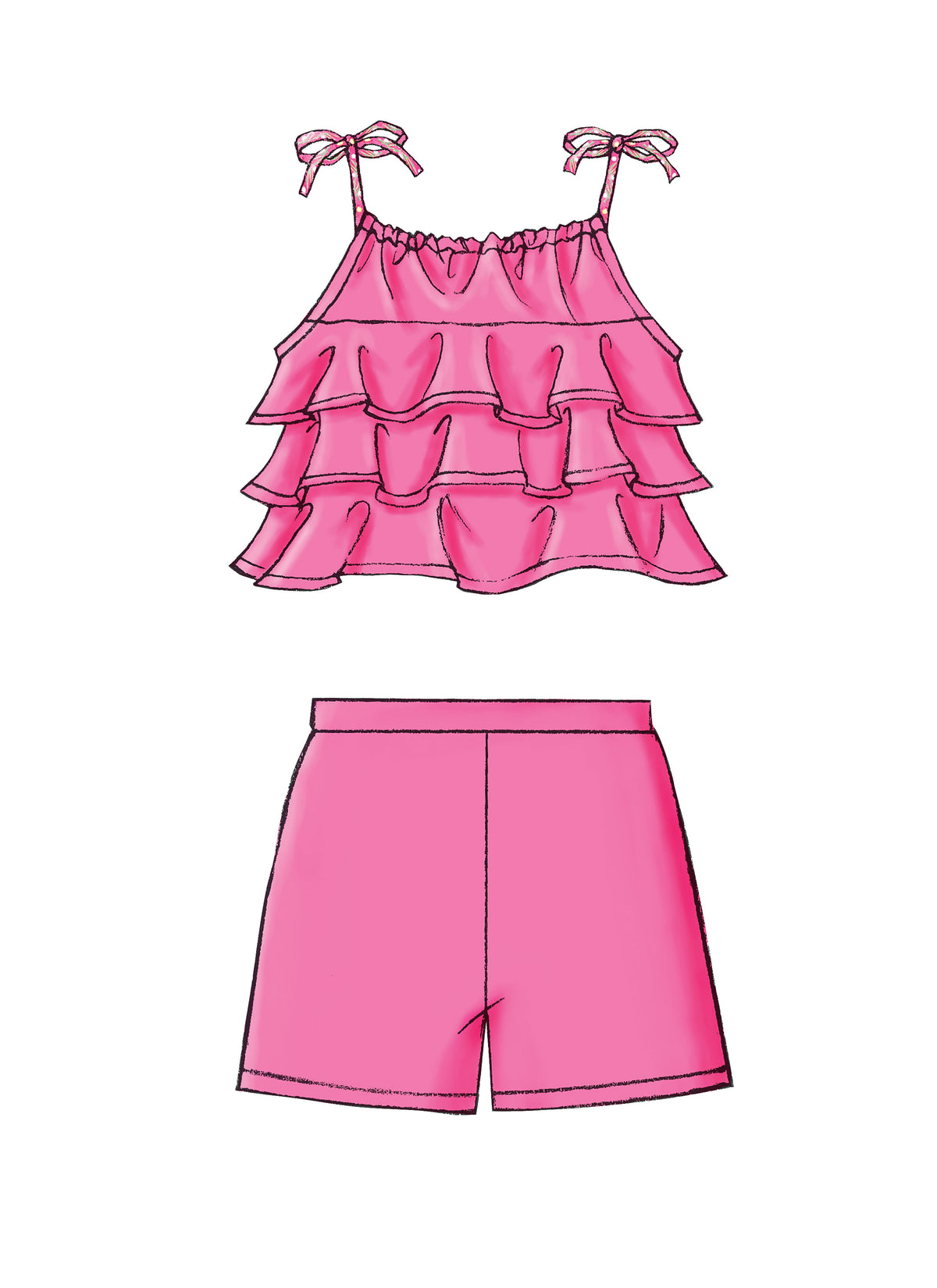 Butterick B4503 sewing pattern envelope showing the children's halter top designs