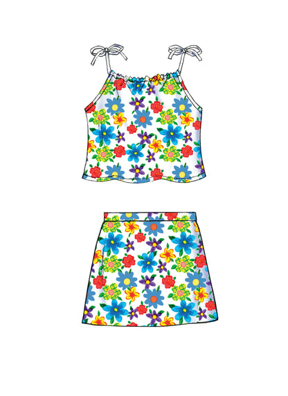 Butterick B4503 sewing pattern envelope showing the children's halter top designs