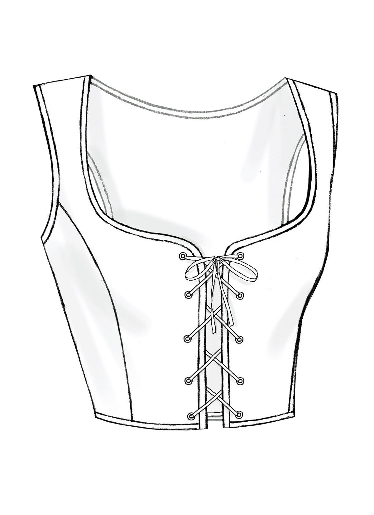 Butterick B4669 sewing pattern envelope showing the corset costume designs