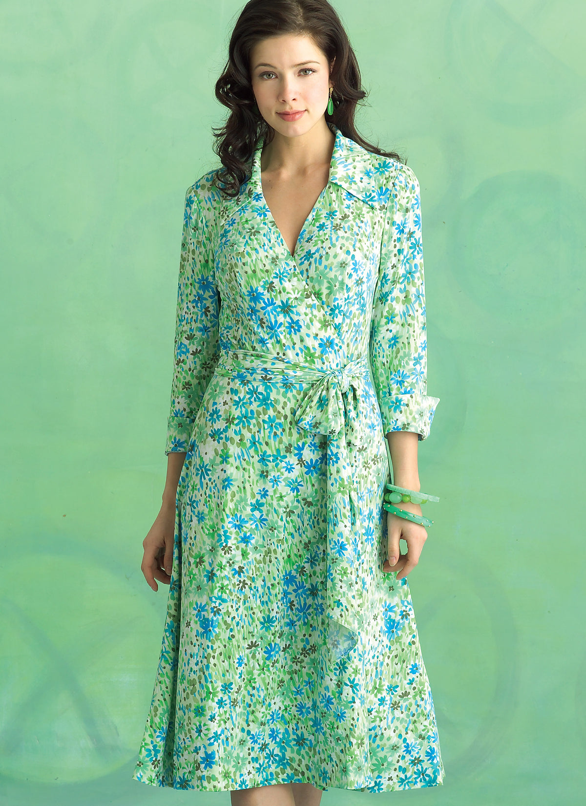 Butterick B5030 sewing pattern envelope showing the wrap dress designs