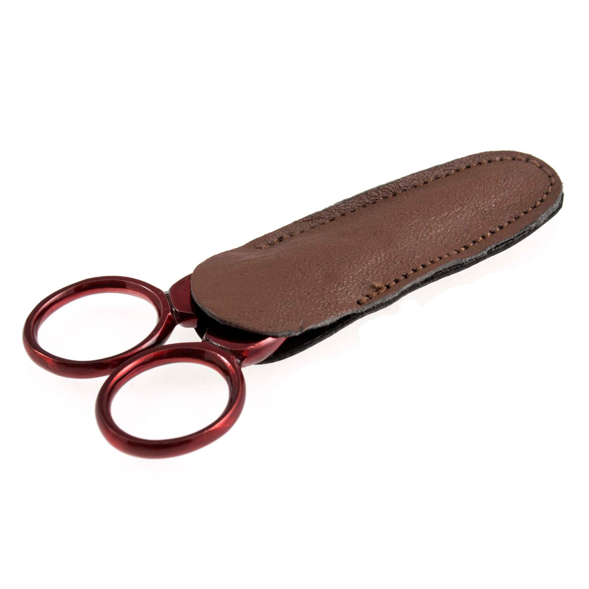 Red Victorian style embroidery scissors
