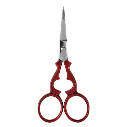 Red Victorian style embroidery scissors