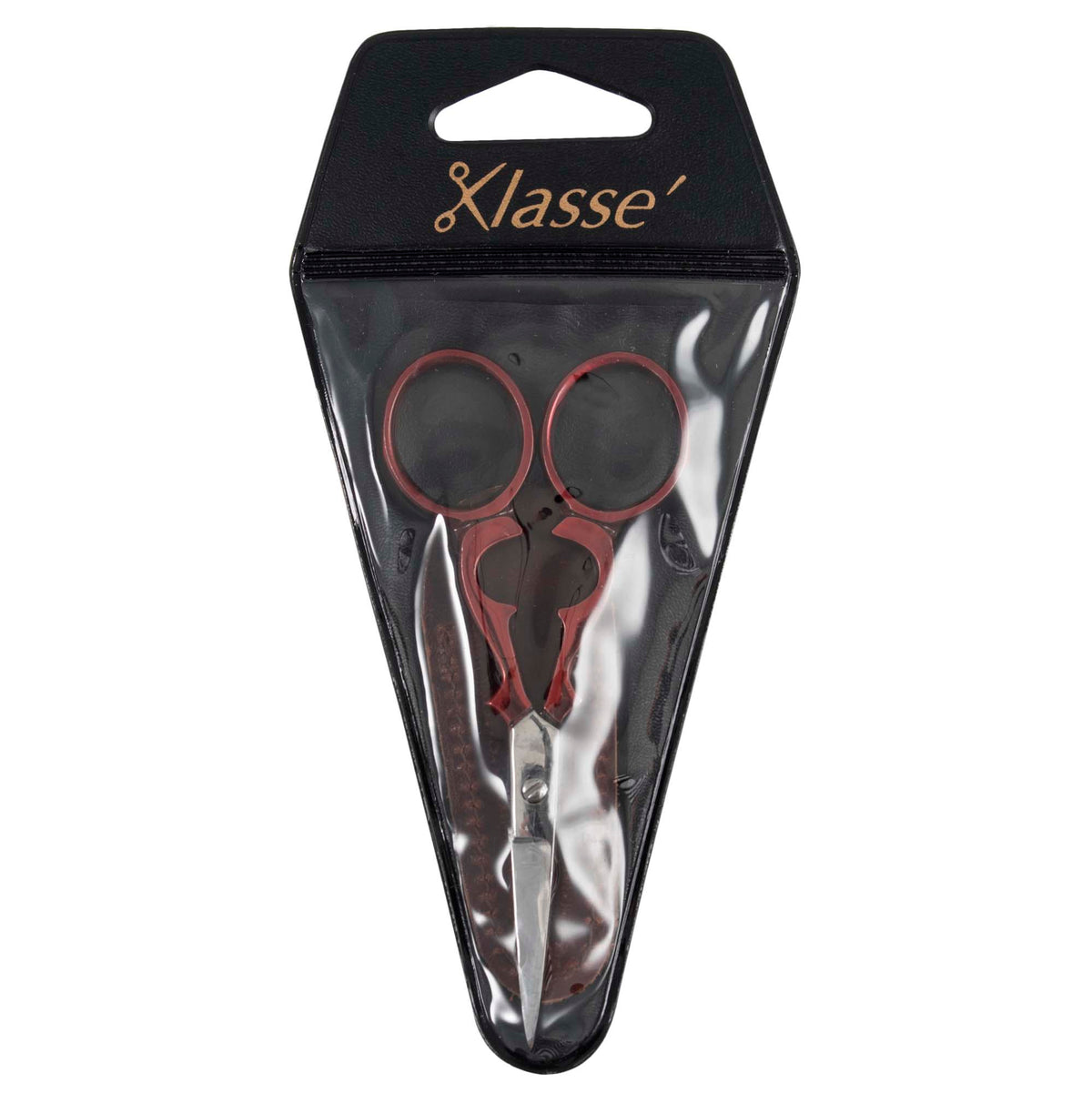 Red Victorian style embroidery scissors