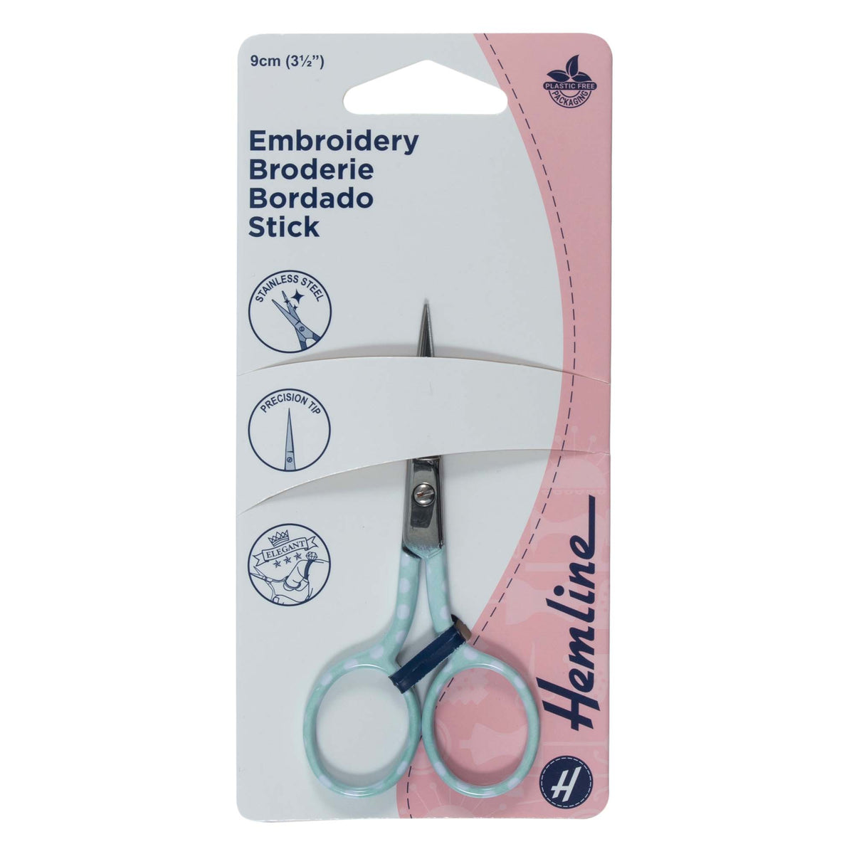 Blue polka dot embroidery scissors