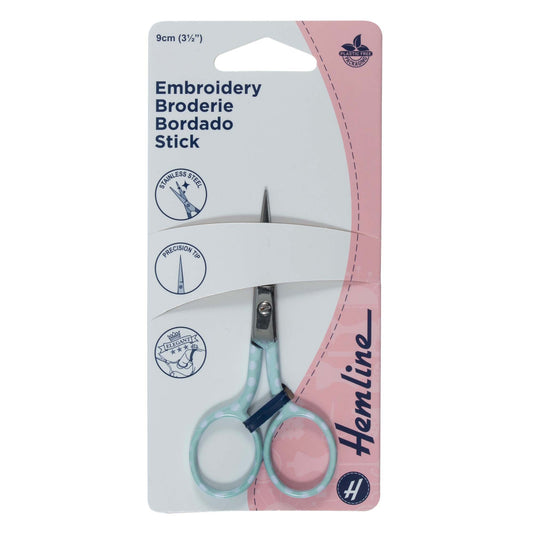 Blue polka dot embroidery scissors