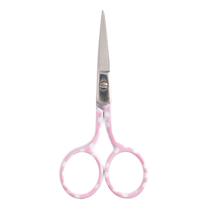 Pink polka dot embroidery scissors
