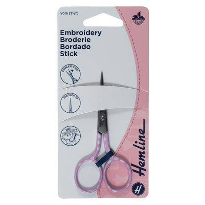 Pink polka dot embroidery scissors
