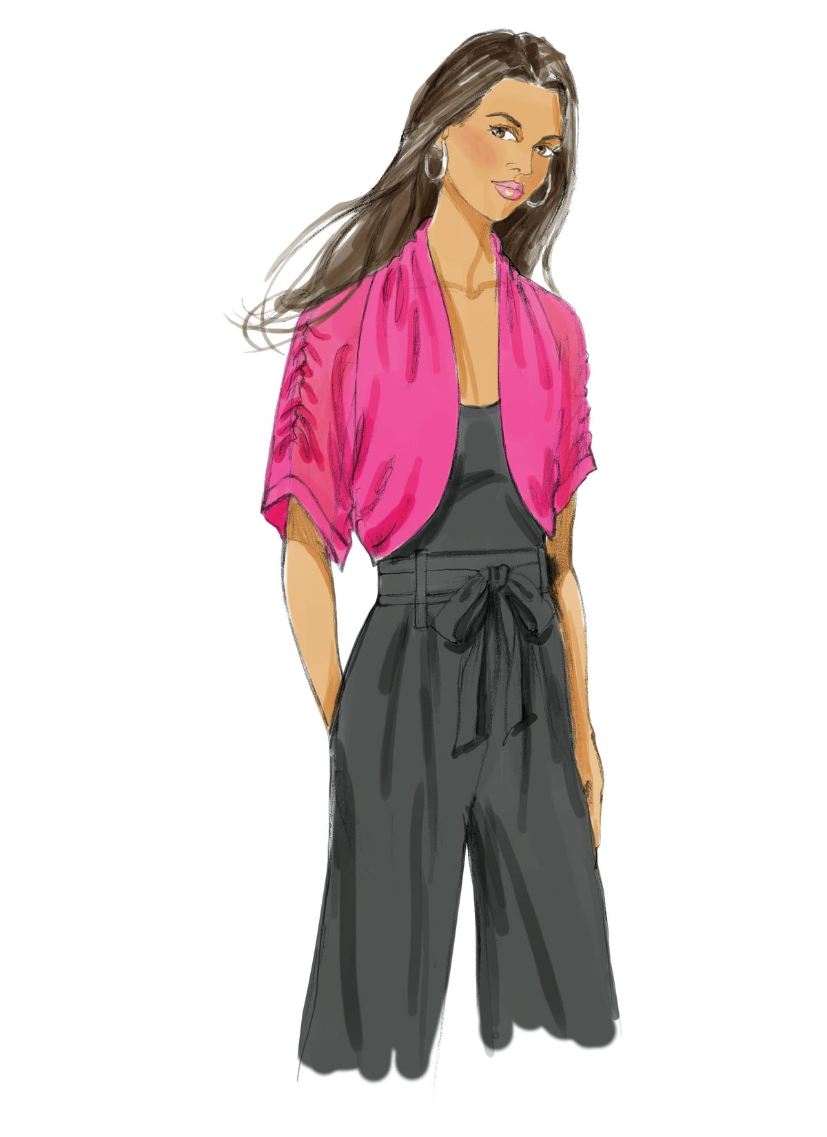 Butterick B5529 sewing pattern envelope showing the loose-fit jacket designs