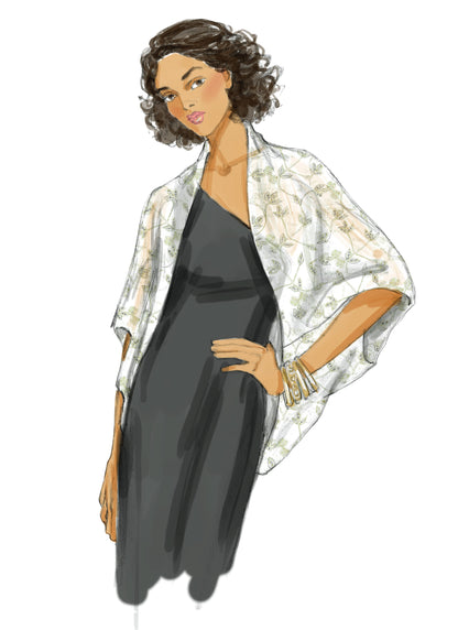 Butterick B5529 sewing pattern envelope showing the loose-fit jacket designs