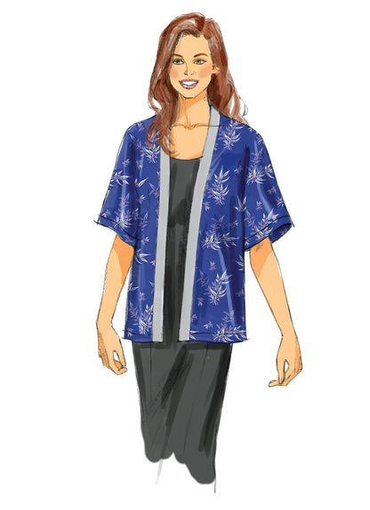 Butterick B5529 sewing pattern envelope showing the loose-fit jacket designs