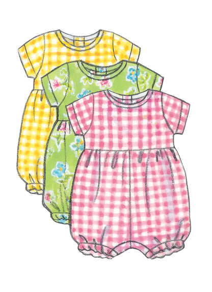 Butterick B5624 baby dress, romper & jumpsuit sewing pattern envelope