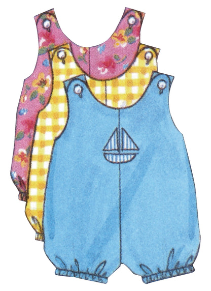 Butterick B5625 baby romper & jumper sewing pattern envelope