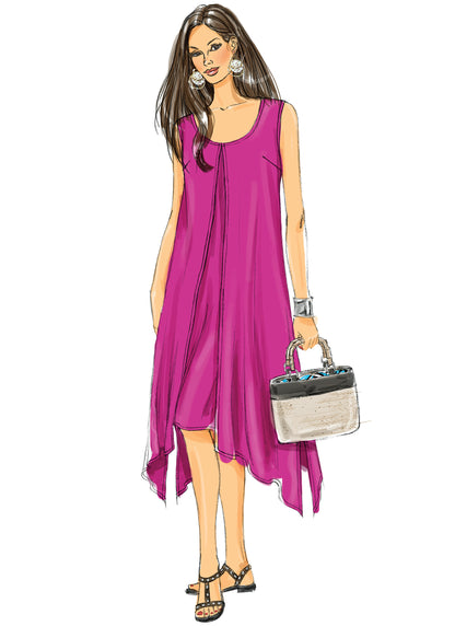 Butterick B5655 women's plus size top & dress sewing pattern envelope