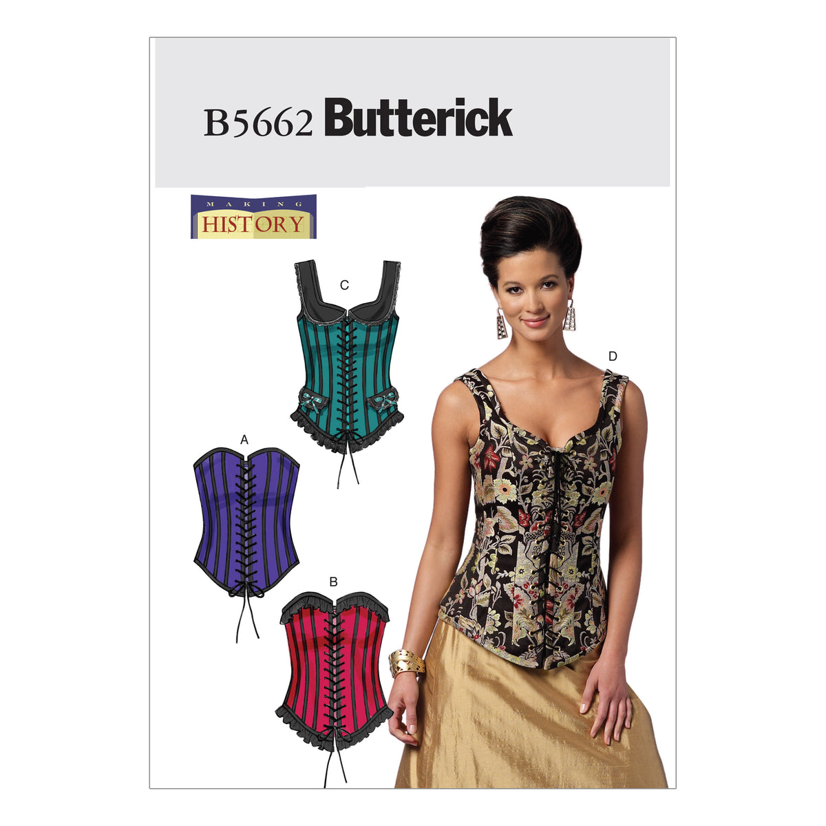 Butterick B5662 misses' corset sewing pattern envelope