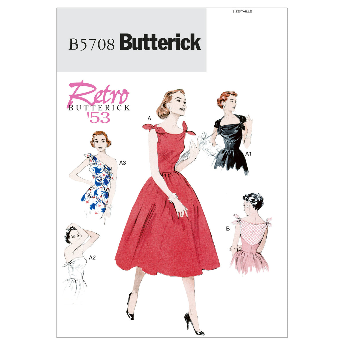 Butterick B5708 misses' dress sewing pattern envelope
