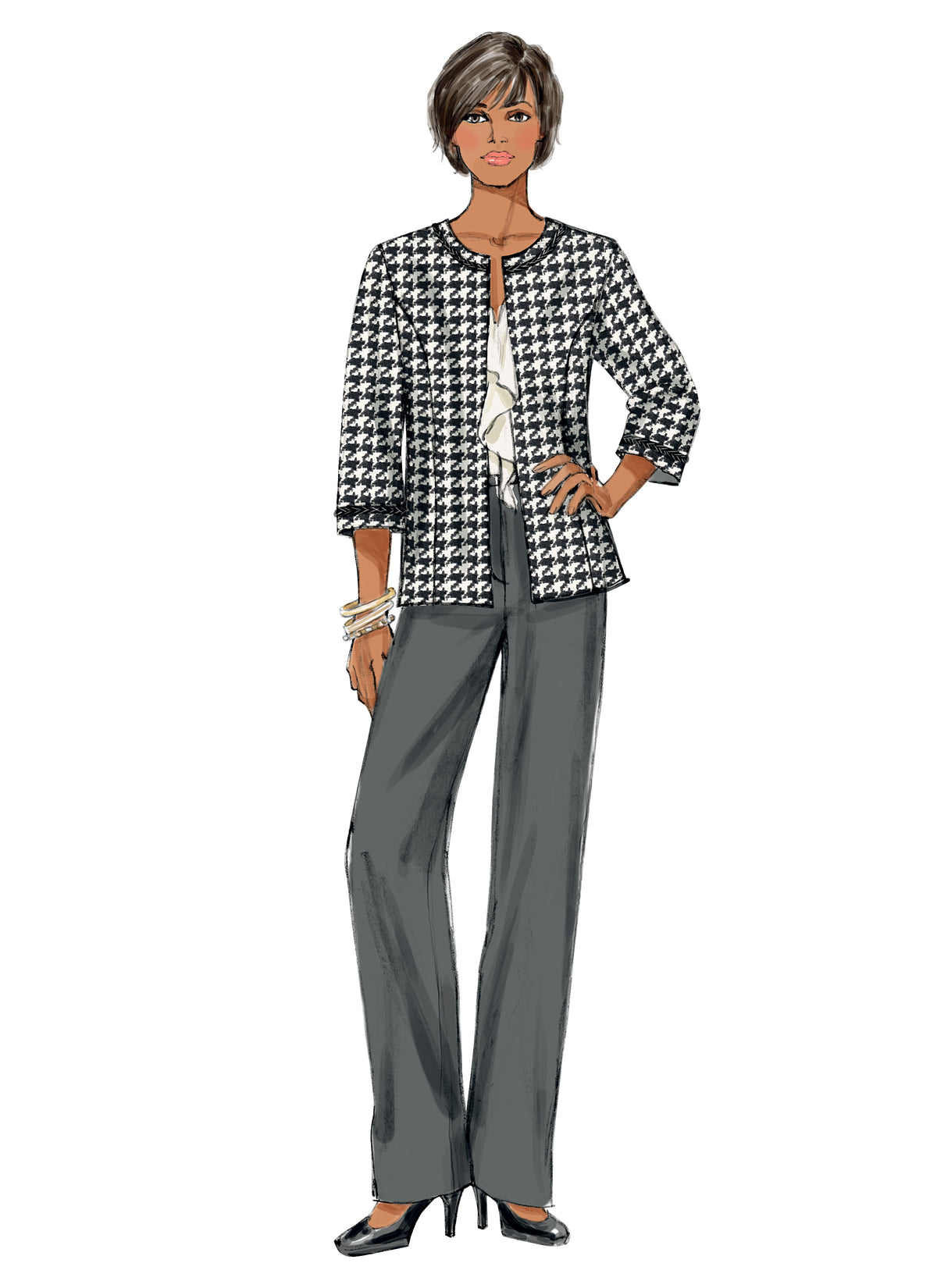 Butterick B5719 women's plus size jacket sewing pattern envelope