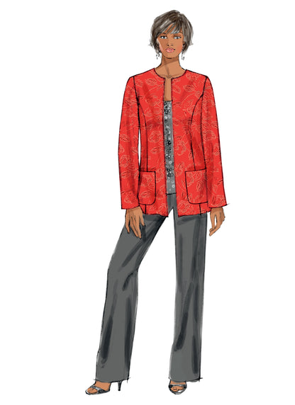 Butterick B5719 women's plus size jacket sewing pattern envelope