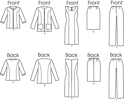 Butterick B5719 women's plus size jacket sewing pattern envelope