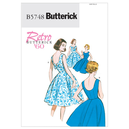 Butterick B5748 misses' lined dress sewing pattern envelope