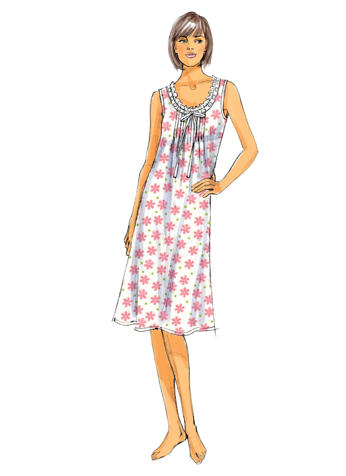 Butterick B5792 misses' nightwear top & gown sewing pattern envelope