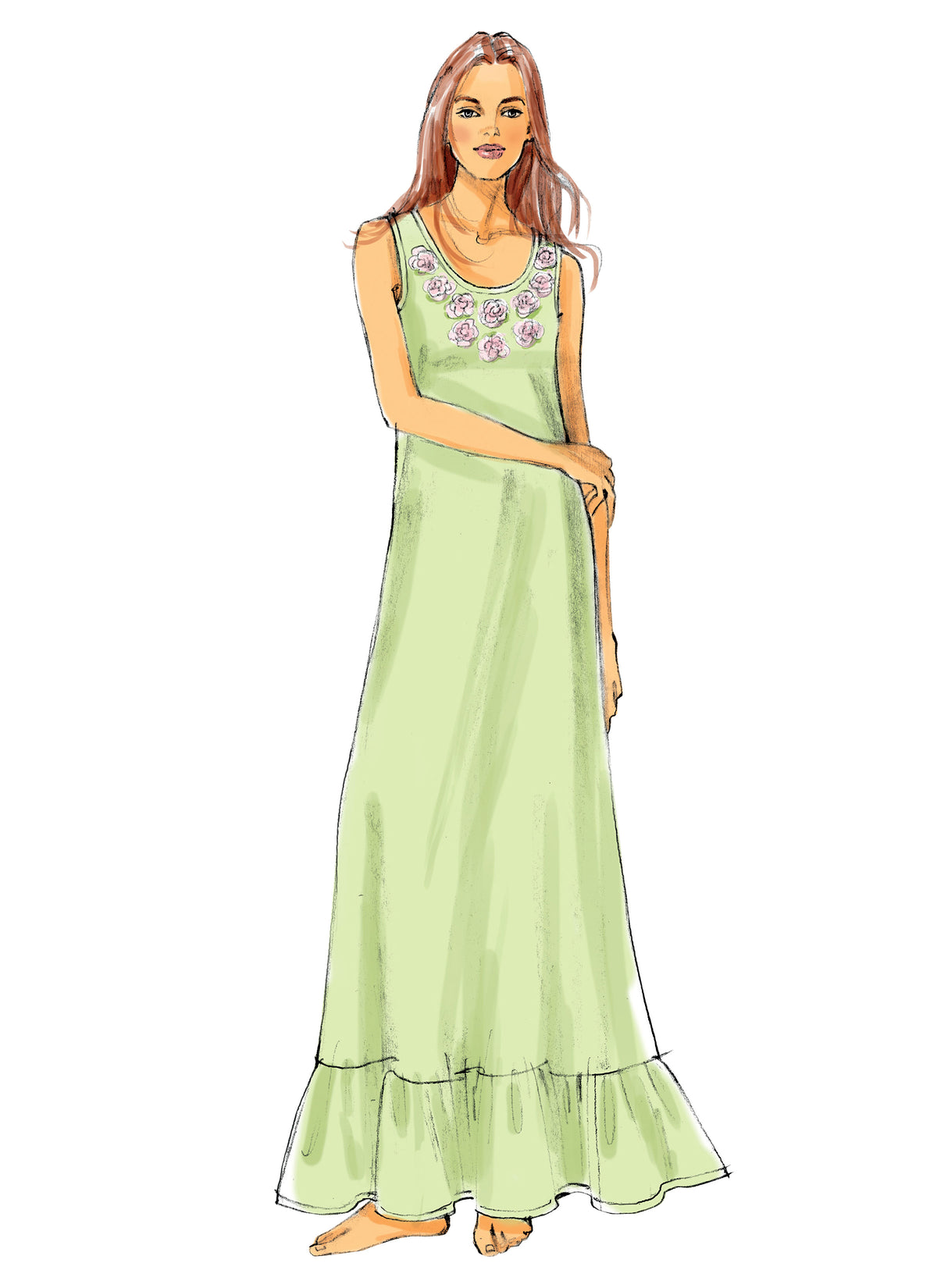 Butterick B5792 misses' nightwear top & gown sewing pattern envelope