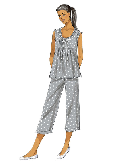 Butterick B5792 misses' nightwear top & gown sewing pattern envelope