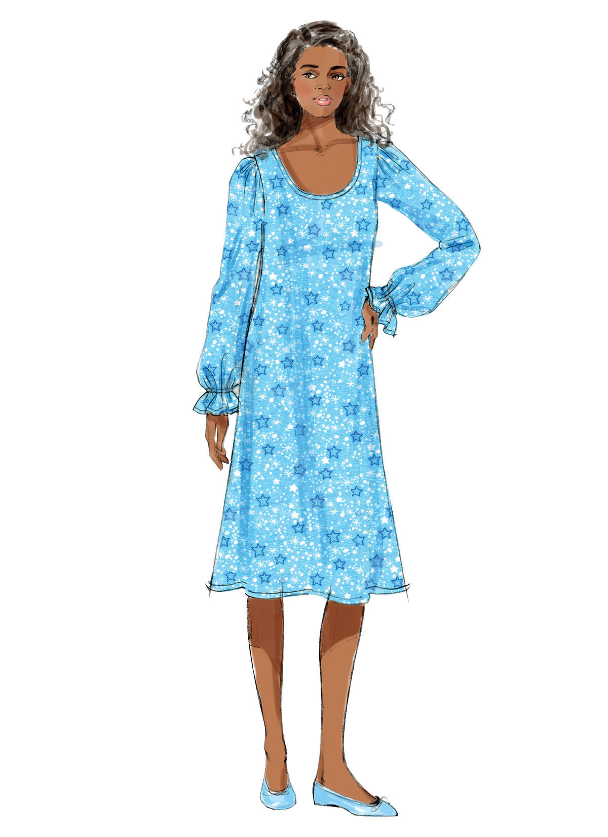 Butterick B5792 misses' nightwear top & gown sewing pattern envelope