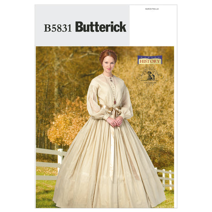 Butterick B5831 misses' costume dress sewing pattern envelope