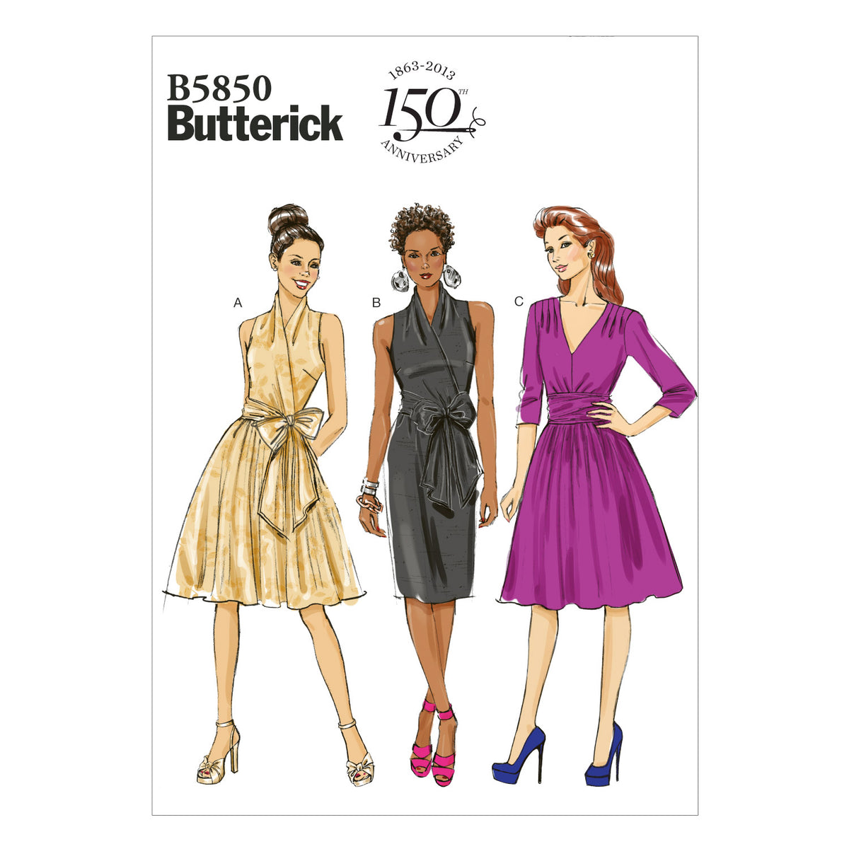 Butterick B5850 misses' dress sewing pattern envelope
