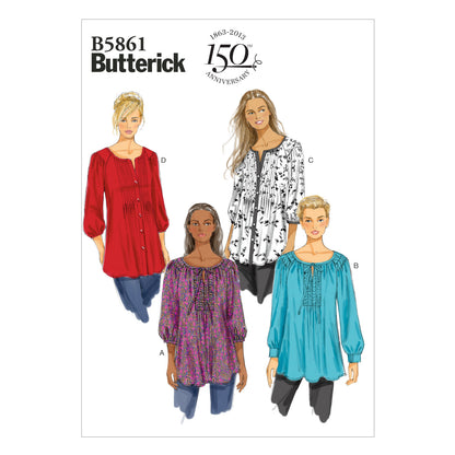 Butterick B5861 misses' tunic sewing pattern envelope